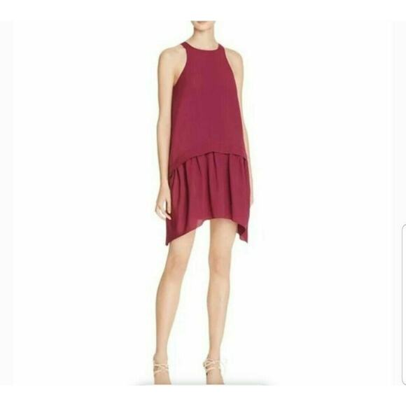 LIKELY for REVOLVE | sz S Women's Dark Red Pasadena Drop Waist Sleeveless Dress - Picture 2 of 7